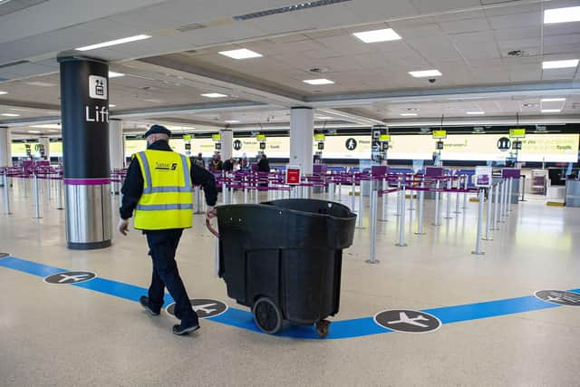 Edinburgh Airport is still only handling 10 per cent of its normal passenger numbers. Picture: Lisa Ferguson