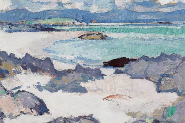 This painting of Iona's White Strand could fetch up to £70,000 at auction this month.