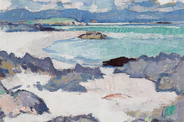 This painting of Iona's White Strand could fetch up to ÂŁ70,000 at auction this month.