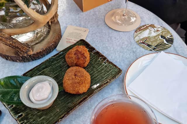 Venison croquettes and cocktails at the Inglenook bar, which is part of the Autumn Adventure. Pic: R Erskine