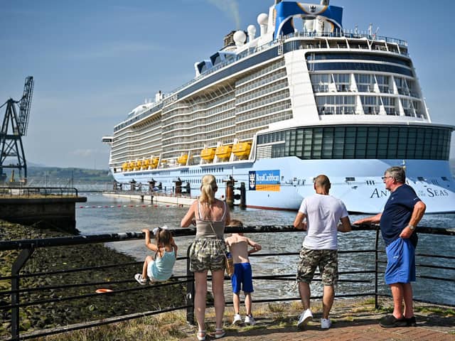 Royal Caribbean International's Anthem of the Seas cruise ship calls at Greenock port (Photo by Jeff J Mitchell/Getty Images)