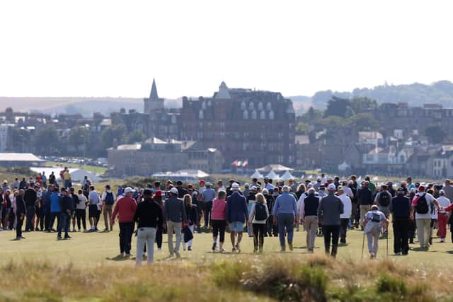 Fans enjoyed being able to walk on the Old Course fairways during the Walker Cup at St Andrews in September. Picture: Oisin Keniry/R&A/R&A via Getty Images.