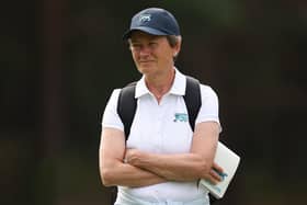 GB&I captain Catriona Matthew pictured during a practice round prior to the Curtis Cup at Sunningdale. Picture: Oisin Keniry/R&A/R&A via Getty Images.