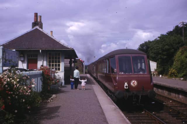 One of the former LNER observation cars at Arisaig on the West Highland Line between Fort William and Mallaig in summer 1966. Picture: Frank Spaven