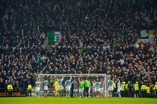 Celtic supporters will not get the full Roseburn Stand for the match against Hearts.