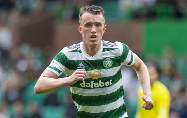 Celtic's David Turnbull is a player that his manager Ange Postecoglou says paid a price for being overburdened last season as he asserts that cannot be allowed to happen again. (Photo by Ewan Bootman / SNS Group)