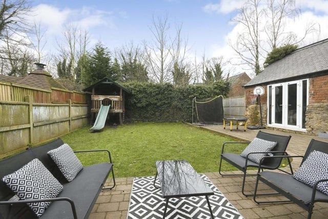 The back garden is a good size and fully enclosed. It is so flexible it can be used for play, for adventure or just for some good, old-fashioned relaxing. The paved patio area is ideal for entertaining family and friends in the summer.