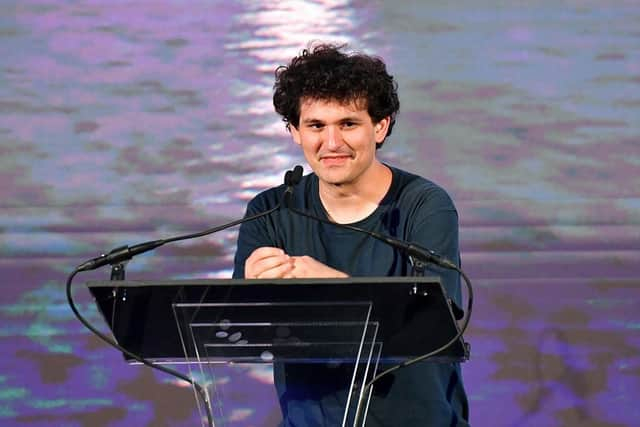 Sam Bankman-Fried speaking on stage  at a charity gala in New York City earlier this year. Picture: Getty Images