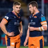 Centres James Lang (left) and Mark Bennett are contenders to play at full-back for Edinburgh this weekend. (Photo by Ross Parker / SNS Group)