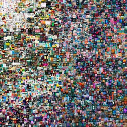 The collage was a collection of Beeple's daily artwork across 5,000 days (Picture: Reuters)