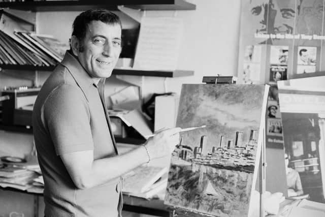 Bennett, seen in 1971, was an accomplished artist who exhibited around the world - he said he loved painting as much as he loved singing (Picture: Daily Express/Hulton Archive/Getty Images)