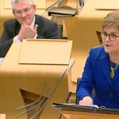 Nicola Sturgeon speaks on her Government's education record at First Minister's Questions. Picture: Scottish Parliament TV