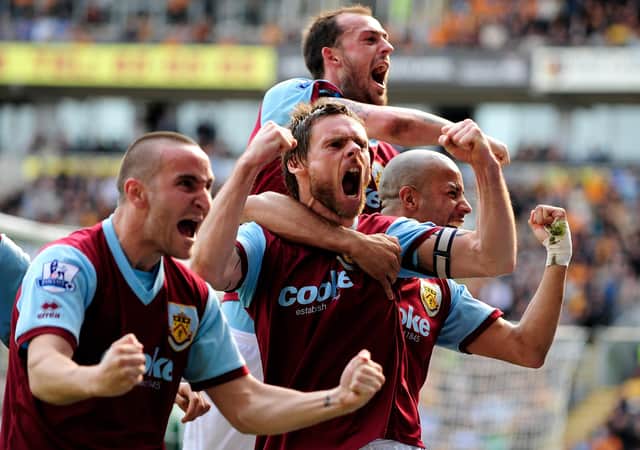 Leading the celebrations at Burnley after scoring with yet another penalty