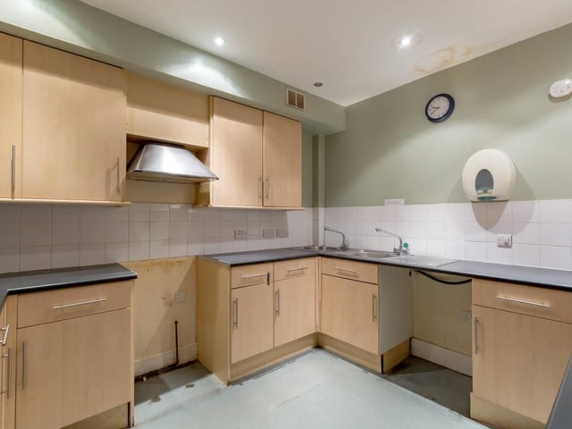 Garden level kitchen.