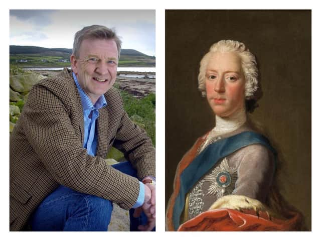 Peter Pininski (left), a direct descendant of Prince Charles Edward Stuart (right) who willl take part in the commemoration for the 275th anniversary of the Battle of Culloden today.