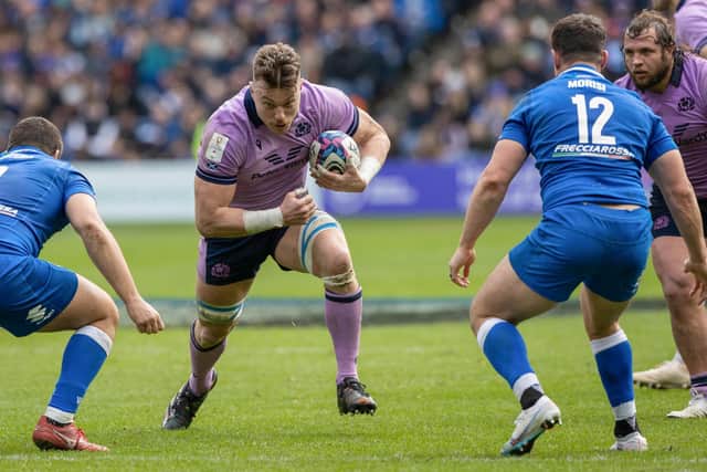 Jack Dempsey impressed for Scotland during the recent Guinness Six Nations.  (Photo by Craig Williamson / SNS Group)