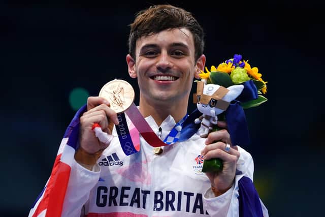 Tom Daley with his bronze medal. Picture: Adam Davy/PA Wire