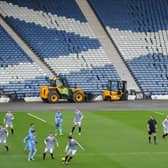 Queen's Park play a League Two match v Berwick Rangers at Hampden Park in 2016 - today could be their last-ever match at the stadium.
