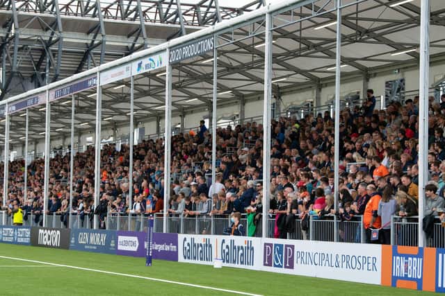 Edinburgh Rugby's first game in their new stadium was the pre-season match against Newcastle Falcons. Picture: Ross Parker/SNS
