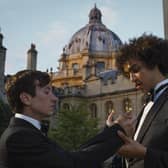 Barry Keoghan and Archie Madekwe in Saltburn