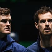 Jamie and Andy Murray were preparing to take the tournament to Aberdeen next week.  (Photo by GABRIEL BOUYS/AFP via Getty Images)