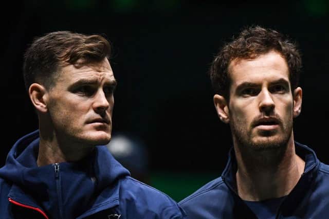 Jamie and Andy Murray were preparing to take the tournament to Aberdeen next week. (Photo by GABRIEL BOUYS/AFP via Getty Images)