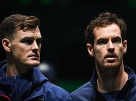 Jamie and Andy Murray were preparing to take the tournament to Aberdeen next week.  (Photo by GABRIEL BOUYS/AFP via Getty Images)