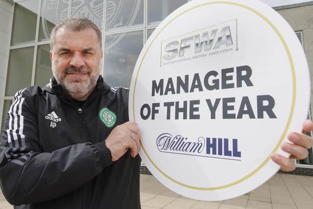 Celtic manager Ange Postecoglou won the Scottish Football Writers' Association’s Manager of the Year award.