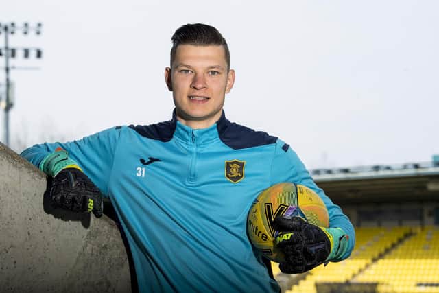 Russian goalkeeper Ivan Konovalov is set to make his Livingston debut this weekend.  (Photo by Ross Parker / SNS Group)