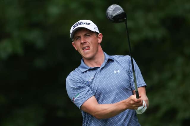 Grant Forrest plays his tee shot on the 12th hole during final round of the Dubai Duty Free Irish Open at Mount Juliet Golf Club in Thomastown. Picture: Warren Little/Getty Images.