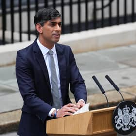 Rishi Sunak speaks to the media as he leaves 10 Downing Street following Labour's landslide election victory on July 5 (Picture: Carl Court/Getty Images)