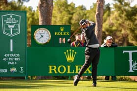 Ewen Ferguson tees off at the first in the opening round of the Rolex Challenge Tour Grand Final supported by The R&A at T-Golf & Country Club in Mallorca. Picture: Octavio Passos/Getty Images.