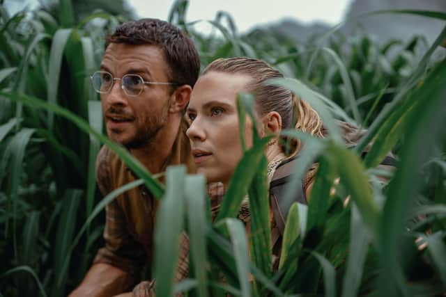 Jonathan Bailey and Scarlett Johansson in Jurassic World Rebirth Picture: Jasin Boland/Universal Pictures