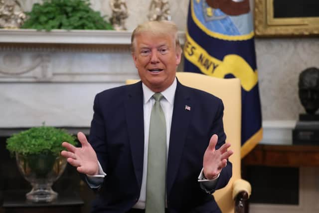 Donald Trump is expected to sign off on scores of executive orders after entering the Oval Office. Picture: Niall Carson/PA Wire