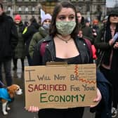 People protest in Glasgow's George Square against the rising cost of living earlier this year (Picture: Jeff J Mitchell/Getty Images)