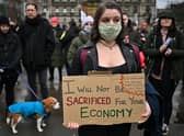 People protest in Glasgow's George Square against the rising cost of living earlier this year (Picture: Jeff J Mitchell/Getty Images)