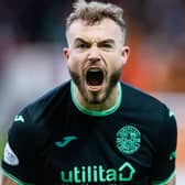 MOTHERWELL, SCOTLAND - JANUARY 08: Hibernian's Ryan Porteous celebrates at full time during a cinch Premiership match between Motherwell and Hibs at Fir Park, on January 08, 2023, in Motherwell, Scotland. (Photo by Mark Scates / SNS Group)
