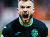 MOTHERWELL, SCOTLAND - JANUARY 08: Hibernian's Ryan Porteous celebrates at full time during a cinch Premiership match between Motherwell and Hibs at Fir Park, on January 08, 2023, in Motherwell, Scotland. (Photo by Mark Scates / SNS Group)