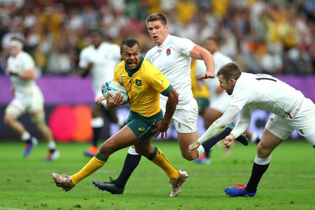 Beale last played for Australia in the 2019 World Cup quarter-final defeat by England in Japan. (Photo by Dan Mullan/Getty Images,)