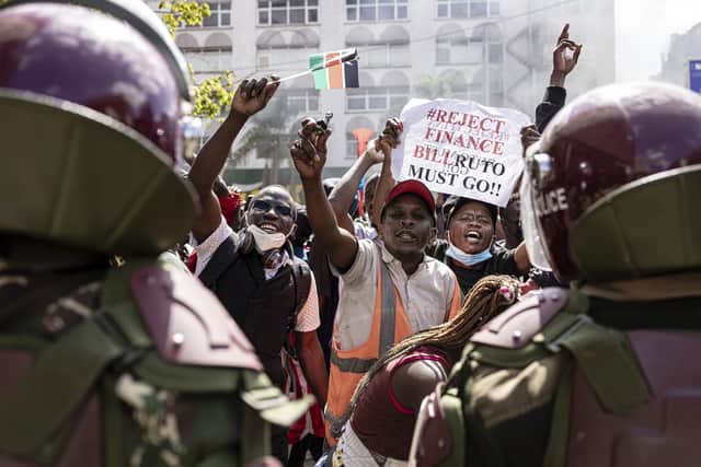 Public anger boiled over about the proposed finance bill, forcing the Kenyan government to withdraw several contentious provisions, including a tax on bread (Picture: Patrick Meinhardt/Getty Images)