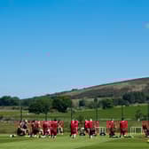 Aberdeen taking training at Cormack Park. Picture: SNS