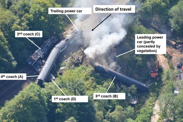Aerial view of the crash site. (Photo by Crown Office)