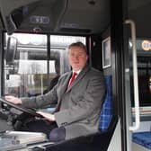 The bus business is owned by entrepreneurs Sandy, above, and James Easdale.
