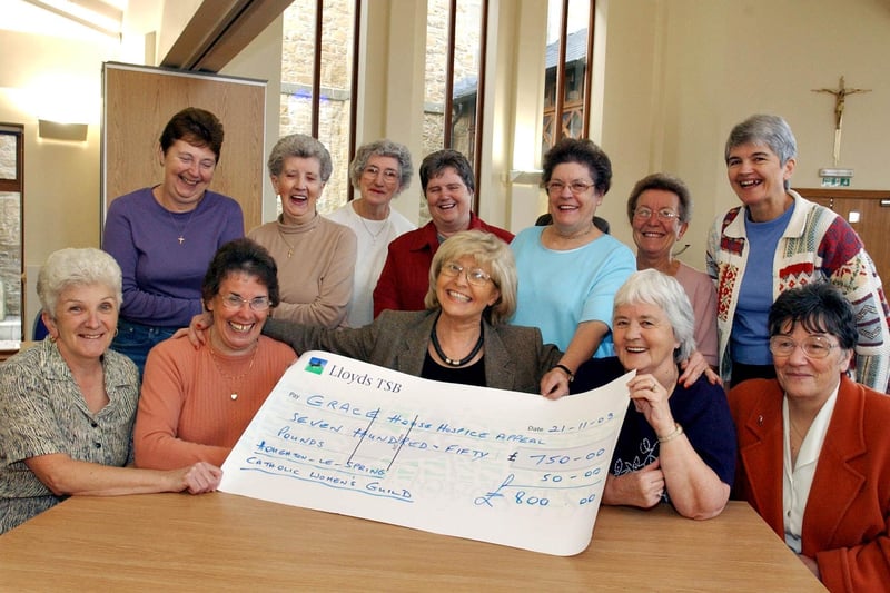 Members of the Houghton-le-Spring Catholic Women's Guild raised money for the Grace House Appeal in 2003 by events including pie and pea suppers. Does this bring back memories?