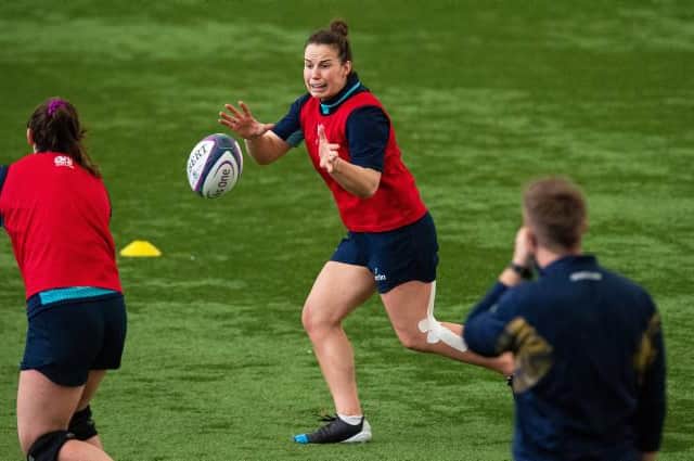 Rachel Malcolm during a Scotland women's rugby training session at Oriam (Photo by Ross MacDonald / SNS Group)