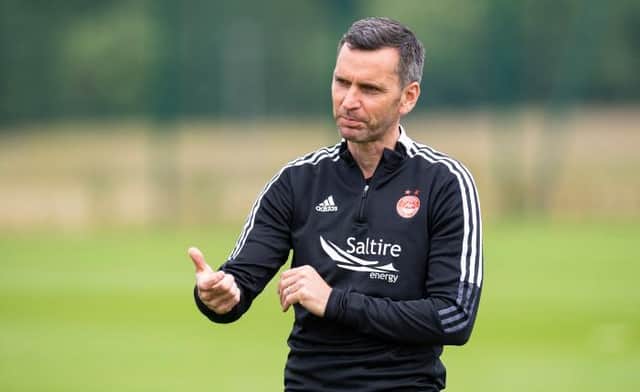 Aberdeen manager Stephen Glass.  (Photo by Ross MacDonald / SNS Group)