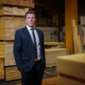 David Crawford in the Deeside Timberframe factory in Stonehaven. (Photo: Ross Johnston/Newsline Media)