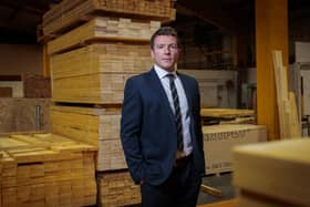 David Crawford in the Deeside Timberframe factory in Stonehaven. (Photo: Ross Johnston/Newsline Media)
