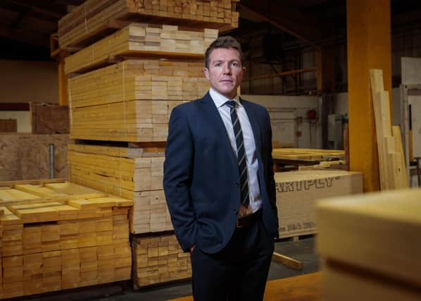 David Crawford in the Deeside Timberframe factory in Stonehaven. (Photo: Ross Johnston/Newsline Media)