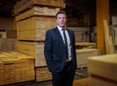 David Crawford in the Deeside Timberframe factory in Stonehaven. (Photo: Ross Johnston/Newsline Media)